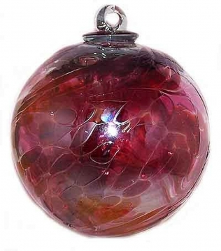 Witch Ball 6" LIPSTICK IRIDIZED